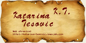 Katarina Tešović vizit kartica